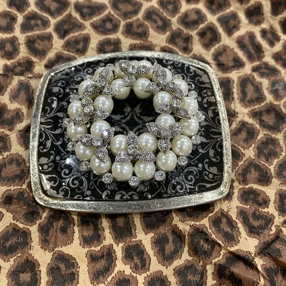 Handcrafted Rhinestone Belt Buckle